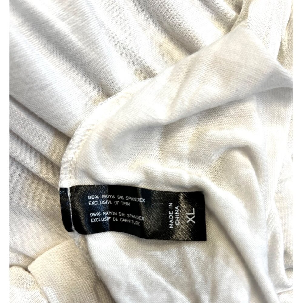 Midnight By Carole Hochman XL White & Black Sleeveless Nightgown With Lace Detai - Picture 4 of 5